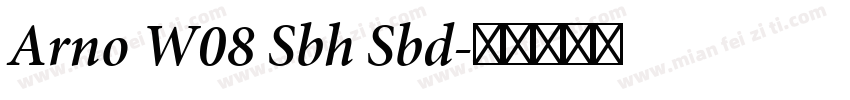 Arno W08 Sbh Sbd字体转换